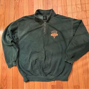 VTG Second Skin Whistler Blackcomb Men's Green Half-Zip Sweater